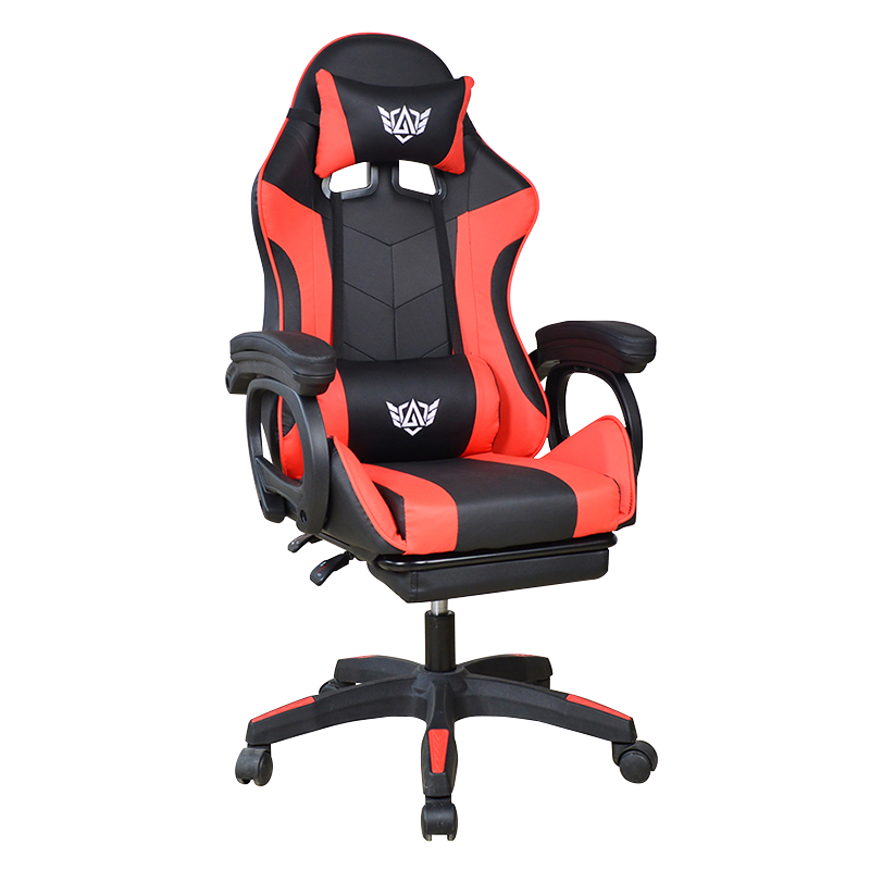 Kytkimen käsinojat kallistettava pelituoli jalkatuella (Y-2309)