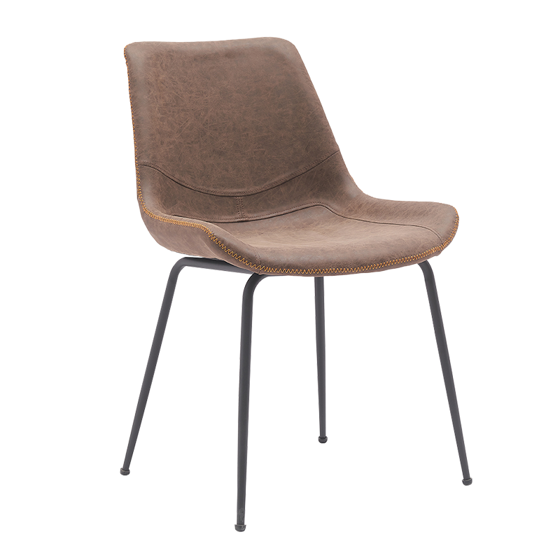 Ruskeat metallijalkaiset keskiselkätuolit (Y-C12)