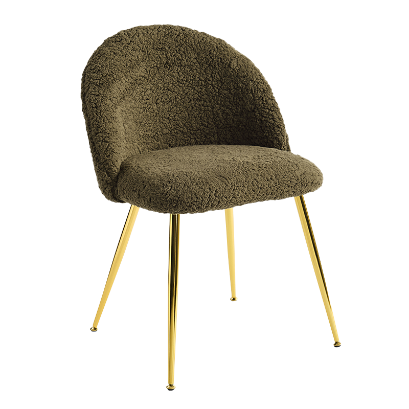 Green Teddy Fleece -ruokailutuoli kultaisella pohjalla (Y-C16)