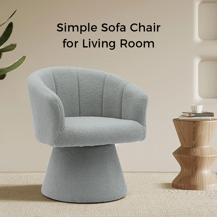 Harmaa sisätilojen vapaa-ajan tyyli Mukava paksu istuintyyny kääntyvä hotelli Accent Chaise lepotuoli Olohuoneen nojatuoli (GY-646)