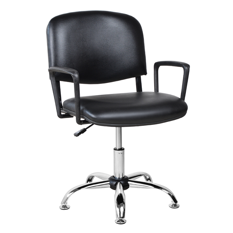 Matala PU-metallikäsinojallinen salonkituoli kromiliukulla (M-6118)