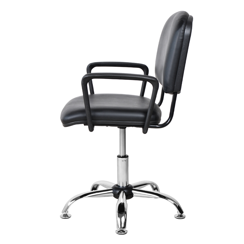 Matala PU-metallikäsinojallinen salonkituoli kromiliukulla (M-6118)