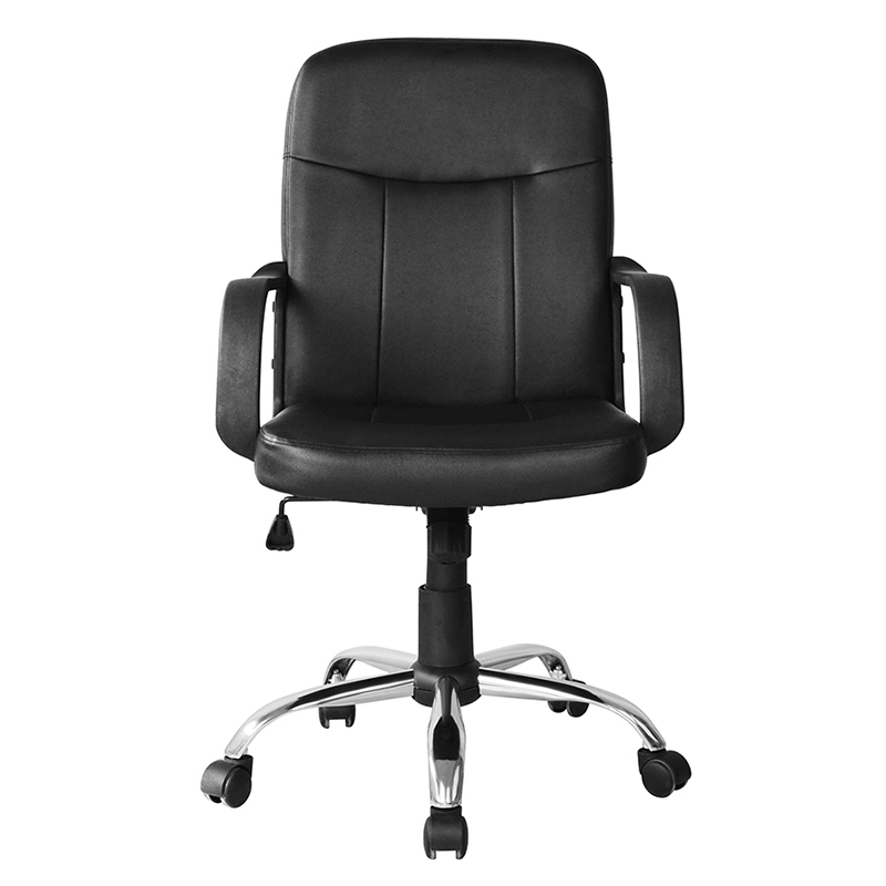 Keskiselkä PP-käsinojallinen työtuoli kromijalustalla (Y-2744)