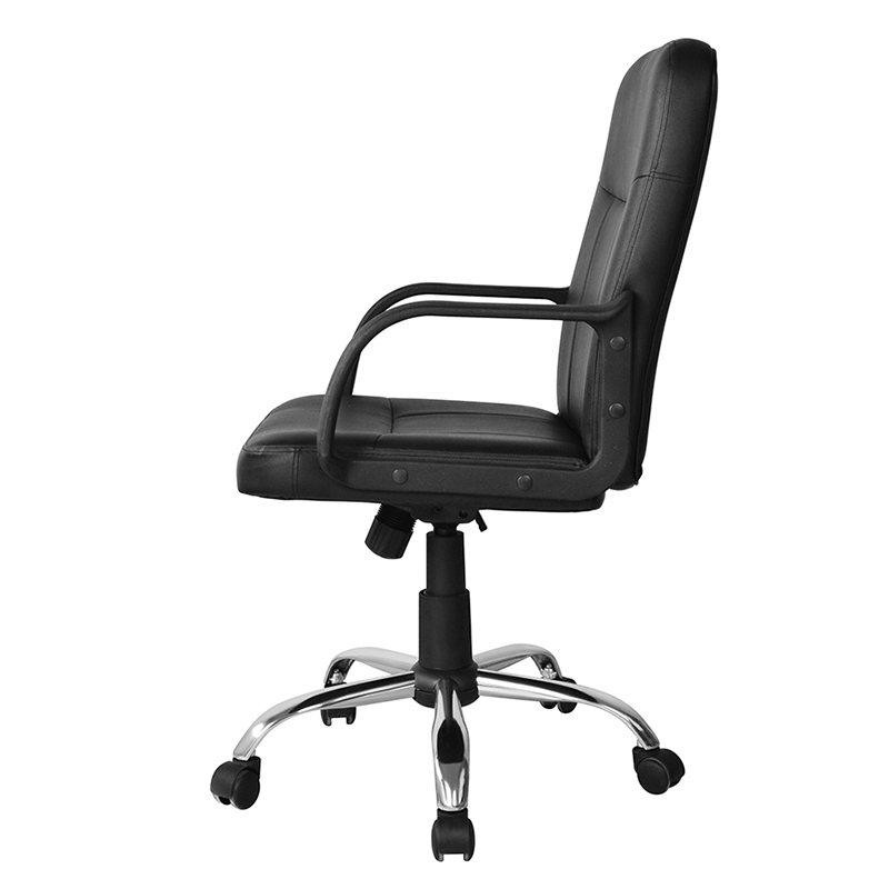 Keskiselkä PP-käsinojallinen työtuoli kromijalustalla (Y-2744)