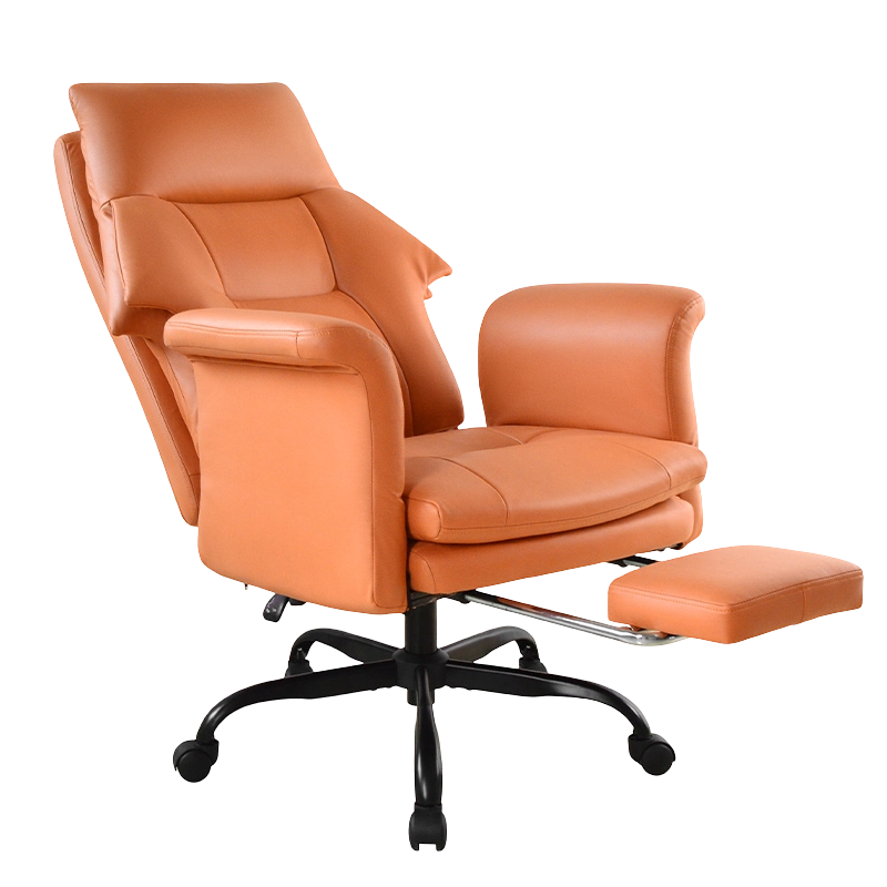 Korkea selkänoja ulospäin käännetty käsinoja Boss-työtuoli jalkatuella (M-6145)