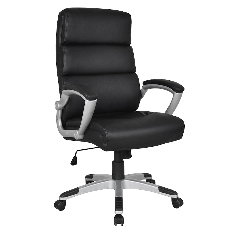 Musta korkeaselkäinen maalaus pehmustettu käsinoja Boss-työtuoli (Y-2725)